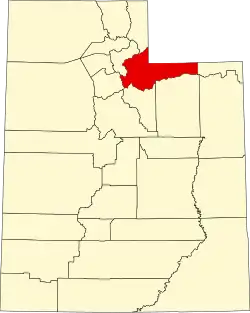 Summit County na mapě státu Utah