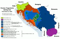 Jugoslávie v době jejího rozpadu začátkem roku 1992