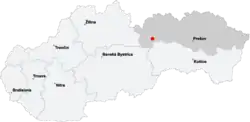 Gánovce na mapě