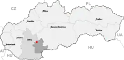Tlmače na mapě