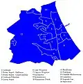 Administrativní dělení Sopot (16 částí)