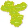 Mapa působnosti Záchranné stanice Vlašim
