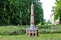 Model minaretu v Lednicko-valtickém areálu