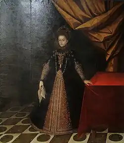 Portrét Markéty Františky z roku 1616 na zámku v Mikulově