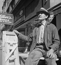 Prodejce na tržišti v Knoxville, Tennessee, USA, asi 1937