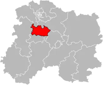 Kanton na mapě departementu Marne