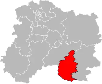 Kanton na mapě departementu Marne