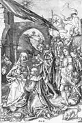 Martin Schongauer, Klanění tří králů, 1475