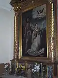 Obraz Utrpení svaté Orosie ve vesnici Villanúa, Aragonie