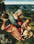 Madonna s dítětem a ovečkou