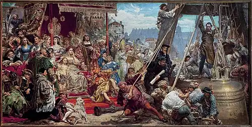 Jan Matejko: Zavěšení zvonu Zikmund (1874)