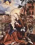 Madona, desková malba, Stuppach, 1517–1519.