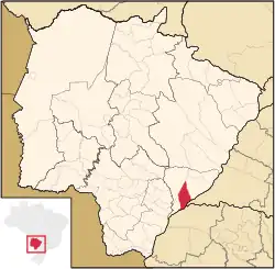 Lokalizace města na mapě Brazílie