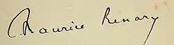 Maurice Renard – podpis