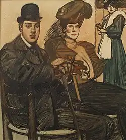Maxime Dethomas: V kavárně, asi 1905, H. D. Schimmel Collection