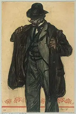 Maxime Dethomas: Muž v kabátě, asi 1901, Palác umění, Lille