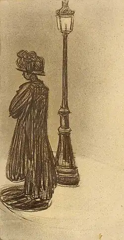 Originál ilustrace k textu: Eugène Montfort, La Turque – Roman Parisian (1912).