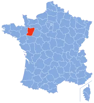 Diecéze Laval na mapě
