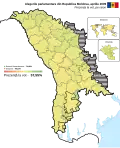 Volební účast ve volbách v dubnu 2009 podle okresů a municipalit.
