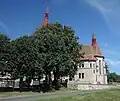 Pohled na kněžiště kostela od jihu