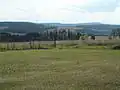 Pohled z vesnice na Posázaví