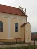 vnější schodiště na kůr