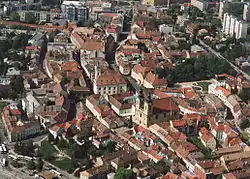 Letecký pohled na centrum města