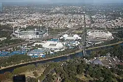 Parky Yarra a Melbourne ve Středisku melbournského sportu a zábavy