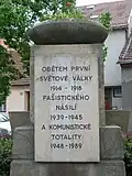 Pomník obětem u kaple svatého Václava