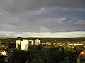 Bezručovy sady, v pozadí svahy Radouňského vrchu a nádraží