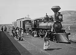 Vlak společnosti Mexican Central Railway ve stanici, Mexiko