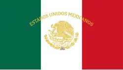 Vlajka mexického prezidenta Poměr stran: 4:7