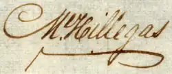 Michael Hillegas, podpis