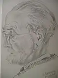 Michał Nawka na kresbě H. Krawcec (1960)