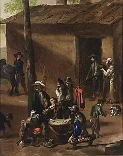 Vojáci hrající kostky, Michelangelo Cerquozzi