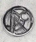 "Autoklub Podčerchov". Kovový odznak, design F. Michl mezi 1920-1935.