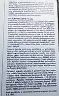 Informační tabule, základní údaje o areálu