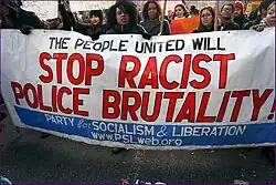 Protestující v New York City v prosinci 2014