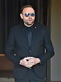 Miloš Knor na posledním rozloučení s Josefem Aloisem Náhlovským v Praze-Strašnicích