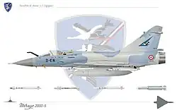 Mirage 2000-5 ve zbarvení perutĕ