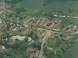 Močovice, pohled z letadla