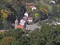 Ves s kostelem Nanebevzetí Panny Marie z Káčova