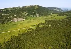 horská krajina pohoří Mokra Gora