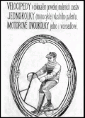 Plakát zobrazující monokolo (monocykl, jednokolo) 1898