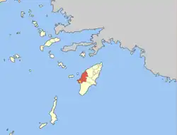 Monolithos na mapě