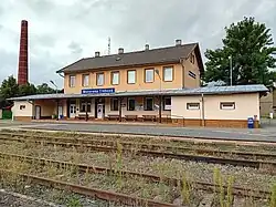 Budova nádraží v Moravské Třebové po rekonstrukci v srpnu 2023