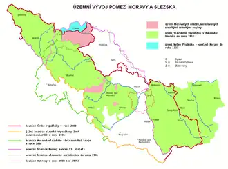 Historický vývoj moravsko-slezské hranice