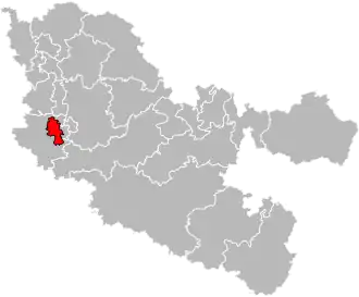 Kanton na mapě departementu Moselle