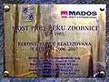 Rekonstrukce roku 2007 deska na skále u mostu
