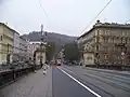Pohled z mostu do Vítězné